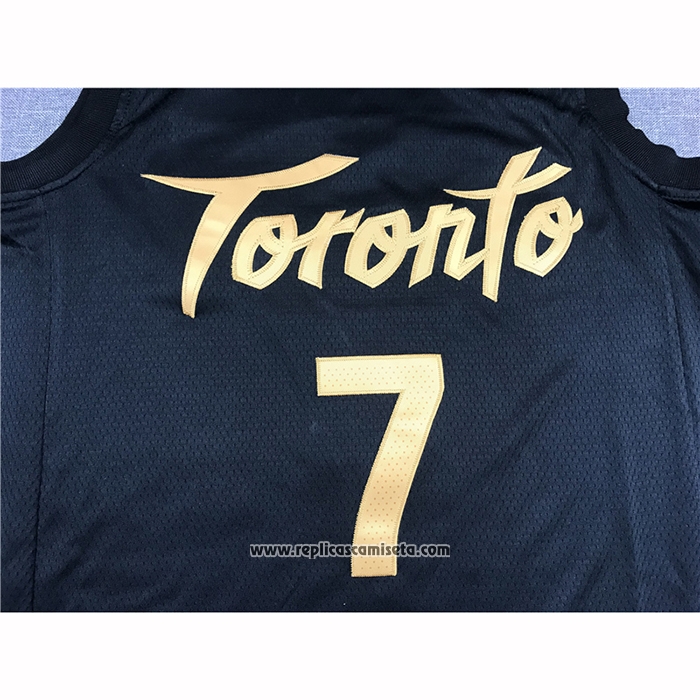 Camiseta Toronto Raptors Kyle Lowry #7 Ciudad 2019-20 Negro